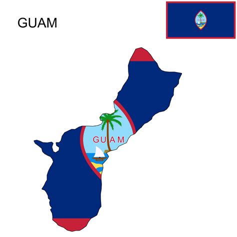 Guam Flag Map