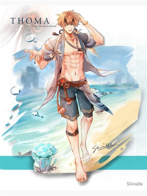 "Thoma - Summer Skin Splash Art | Genshin Impact | Fanart by Shivaille ...