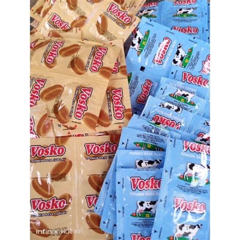 Jual 1 bungkus permen vosko susu isi 20 lembar 80pcs / permen jadul ...