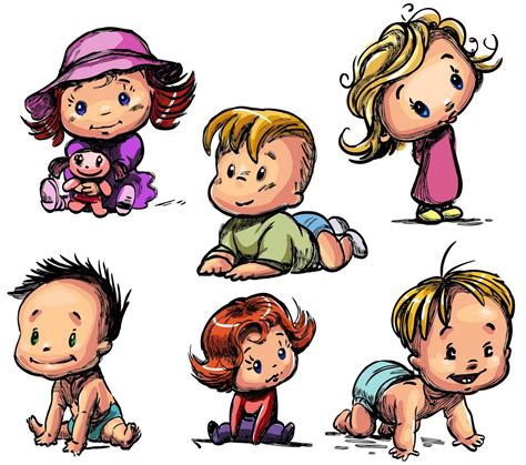 Cartoon Baby, Children, Kids 06 Vector EPS Free Download, Logo, Icons ...