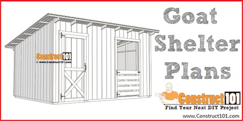 10x14 Goat Shelter Plans with Storage - Construct101