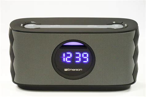 Emerson Portable Dual Alarm with FM Radio, Bluetooth Speaker, 10W ...