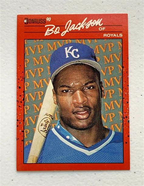 RARE!! Vintage 1990 Bo Jackson of Royals Donruss BC-1 Baseball Card MLB ...