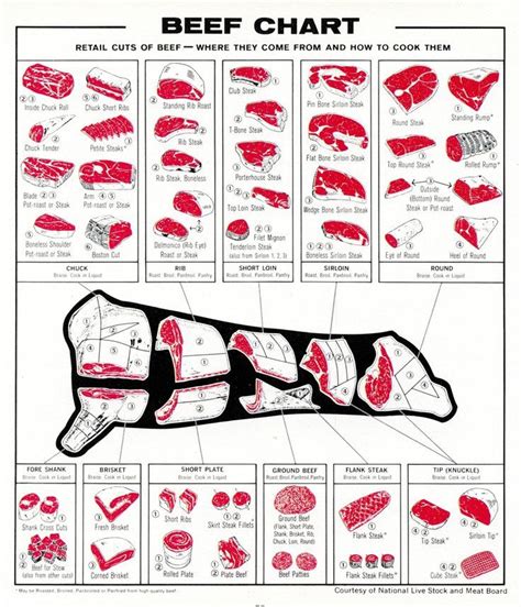 Beef Cuts Of Meat Butcher Chart