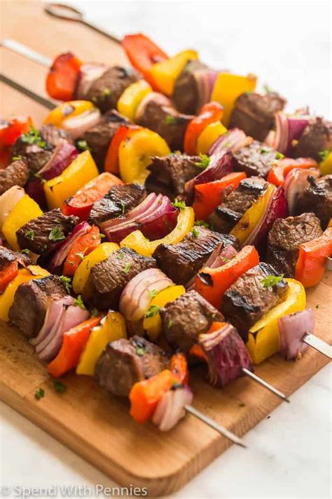 Easy Beef Kabobs {Great for Entertaining!} - Spend With Pennies