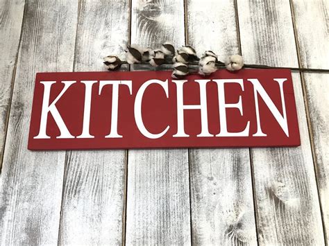 Farmhouse Rustic Red Wood Sign for Your Kitchen - Gift for Her ...