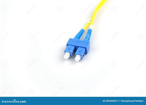 Fiber Optic Cable Connector Type Sc, Isolated on White Background Stock ...