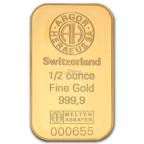 Gold bar price comparison: Buy 1/2 ounce gold