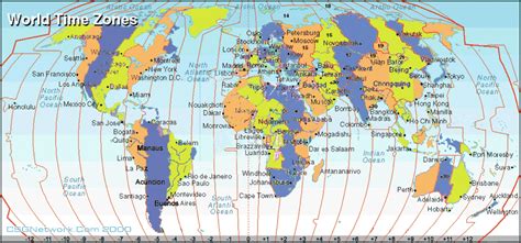 Map Of The World With Time Zones