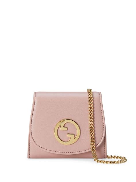 Gucci Logo Plaque Crossbody Wallet In Pink | ModeSens