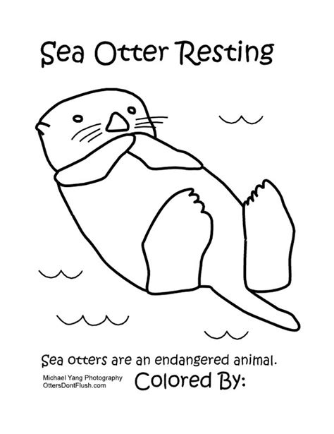 Otter Coloring Pages - Kidsuki