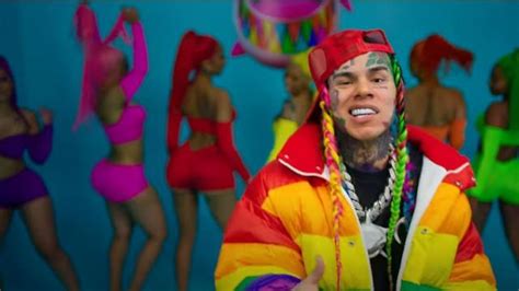 Mens Tekashi 6ix9ine Rainbow Color Puffer Jacket - Panther Jackets