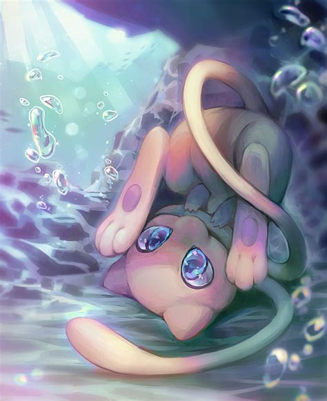 Mew Playing Underwater - Mew the Pokemon Fan Art (40820566) - Fanpop