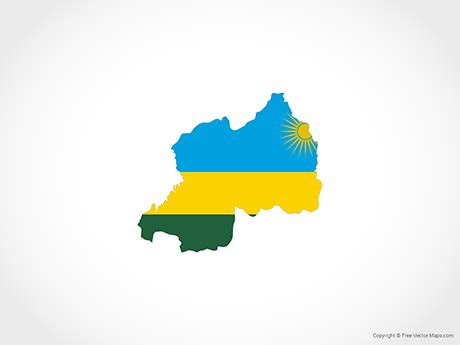 Rwanda Flag Map