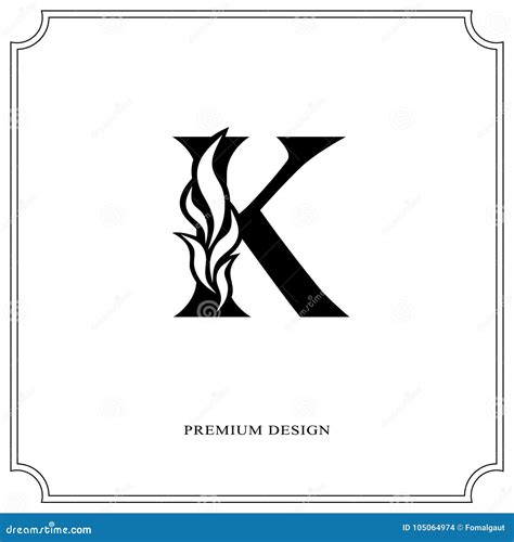 Elegant Letter K. Graceful Royal Style. Calligraphic Beautiful Logo ...