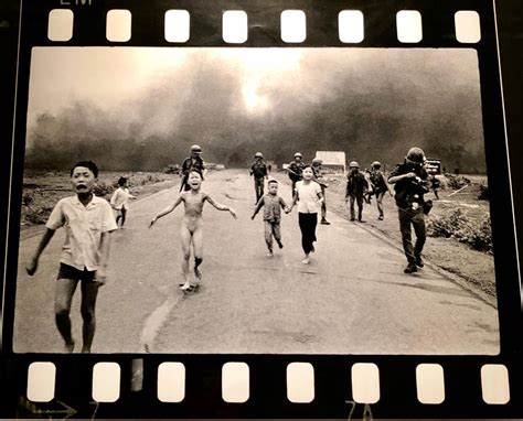 The photo of “napalm girl” taken by a reporter in 1972 where a bomb was ...