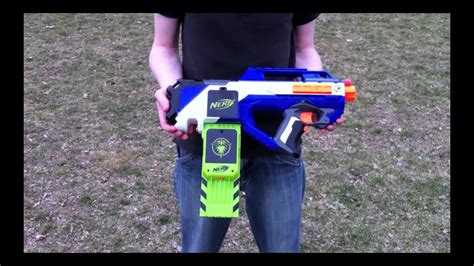 Nerf N-Strike Elite Rayven CS-18 - Range Test (Stock) - YouTube