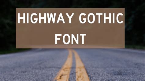 Highway Gothic Font Free Download