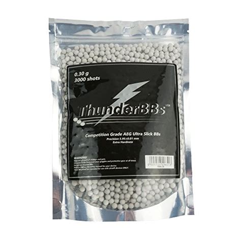 Thunder BBs TBB0.25 Airsoft BBS 0.25G, Competition Grade, White or Off ...