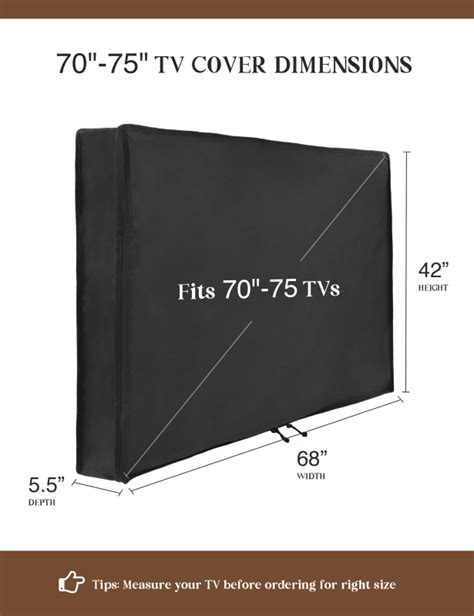 Outdoor Waterproof and Weatherproof TV Cover with Zipper