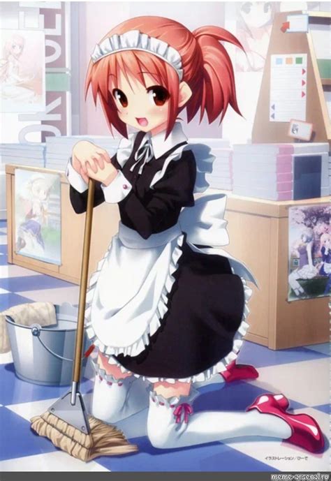 Create meme "anime maid cleaning up, anime maid, lolly maids anime ...