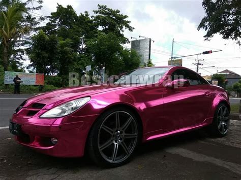 High stretch Hot Pink Chrome Vinyl Wrap Full Car Wrap stretchable Film ...