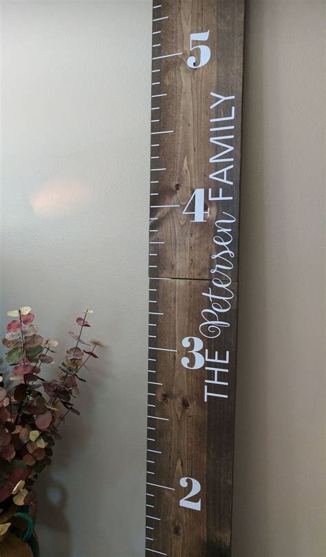 Wood growth chart ruler, custom growth chart, ruler, wooden growth ...