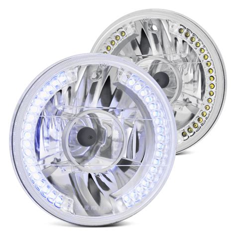 Lumen® - Buick Century 1975 7" Round Chrome LED Halo Projector Headlights