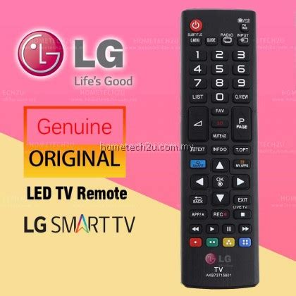 LG SmartTV LED TV Remote Control AKB73715601 Original Replacement