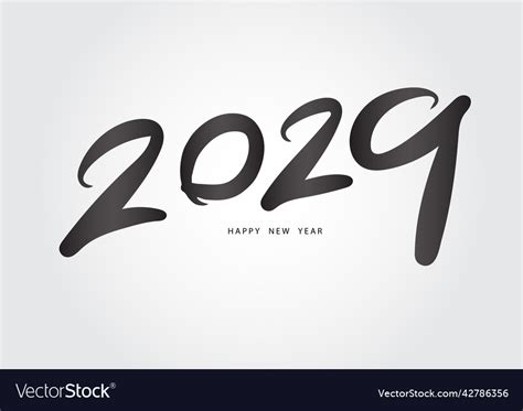 2029 year-happy new year - number Royalty Free Vector Image