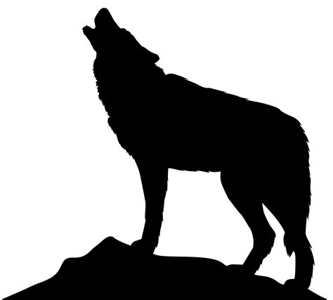 Howling Wolf Silhouette - ClipArt Best