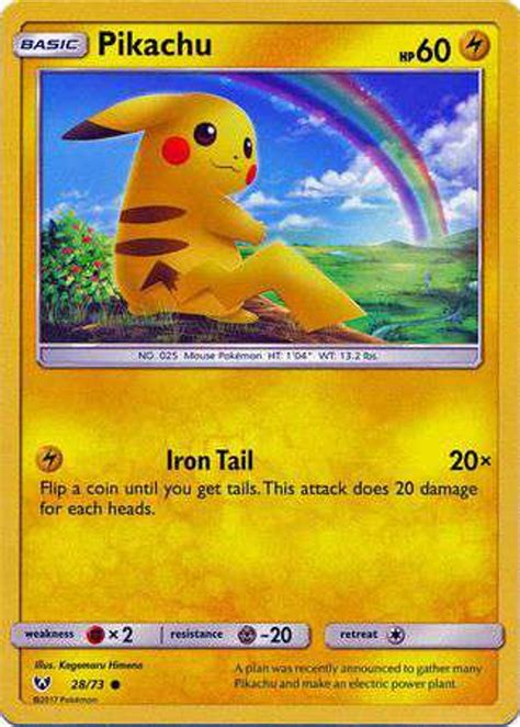 Pokemon Trading Card Game Shining Legends Single Card Common Pikachu 28 ...