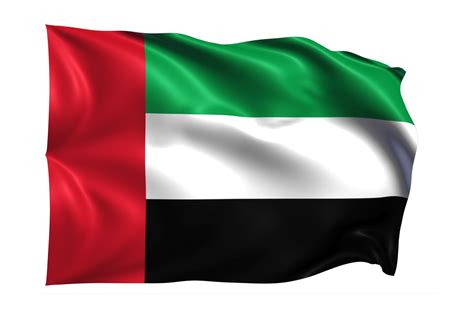 United Arab Emirates Waving flag Realistic Transparent Background ...