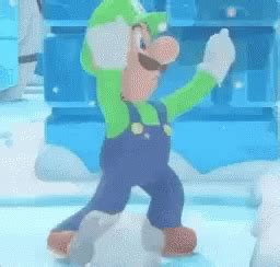 Luigi Dub GIF - Luigi Dub Snow - Discover & Share GIFs