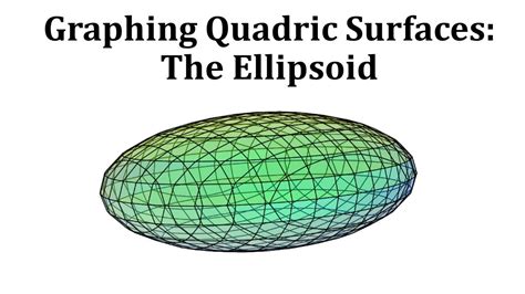 Quadric Surface: The Ellipsoid - YouTube