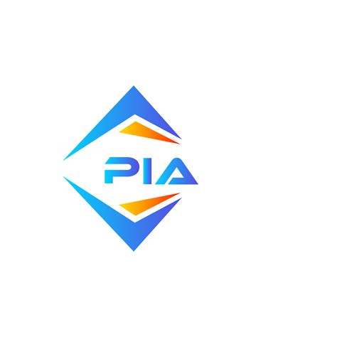 PIA abstract technology logo design on white background. PIA creative ...