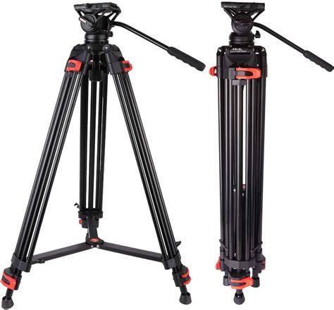 Amazon.com : Heavy Duty Tripod, Camera Video Tripod with Fluid Head ...