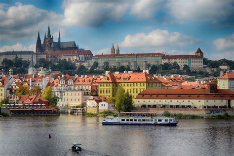 Free photo: Prague Castle view from the Charles Bridge in Prague ...