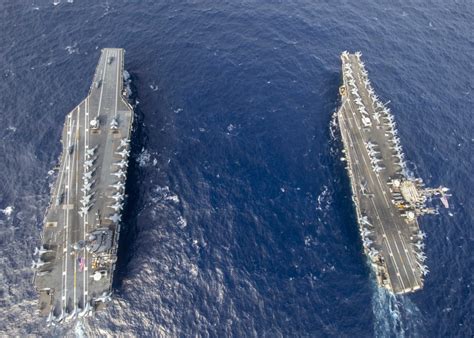 These photos of USS Gerald R. Ford and USS Harry S. Truman operating ...