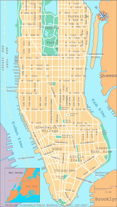 File:new York Manhattan Printable Tourist Attractions Map With Regard ...