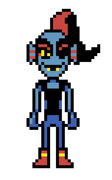 Undyne Overworld Sprite | Pixel Art Maker