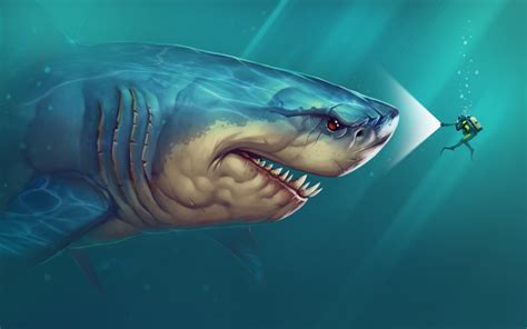 Megalodon says hi! by ArtByElde on DeviantArt | Shark art, Shark, Shark ...