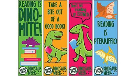 Free Printable Dinosaur Bookmarks - Printable Word Searches