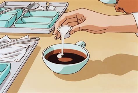 90s anime aesthetic Anime Coffee, Coffee Gif, Anime Art, Cartoon Gifs ...