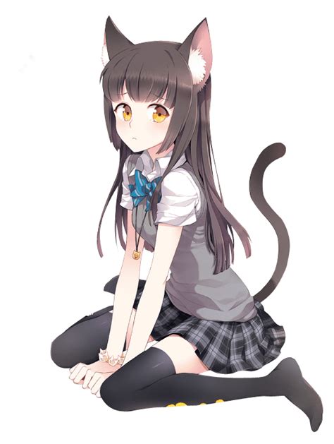 Cat Girl School Uniform transparent PNG - StickPNG