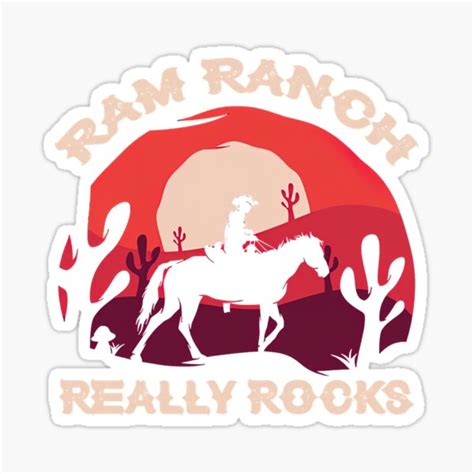 "Ram Ranch Really Rocks, Ram Ranch, Ram Ranch Lyrics " Sticker for Sale ...