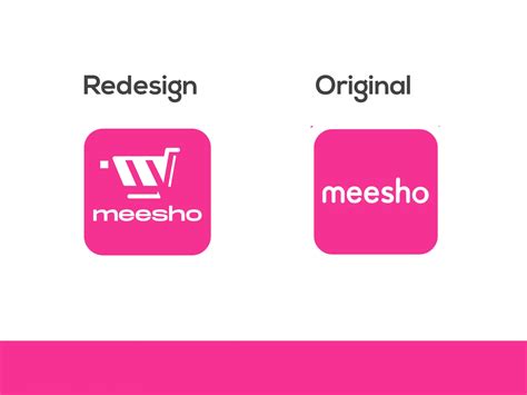 Meesho app logo redesign by maxrenzz by Maxrenzz Design on Dribbble