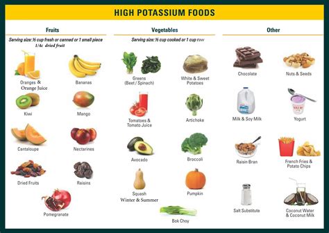 Potassium-Rich Foods List Printable | Printablee | High potassium foods ...