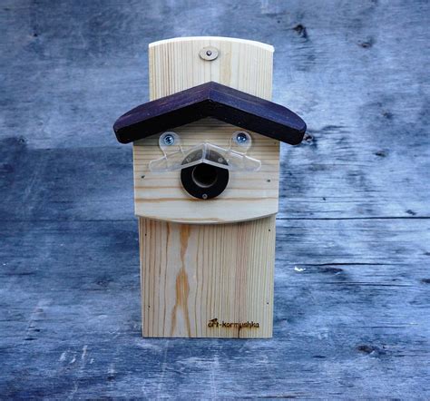 Wooden Bird House Chickadee Nesting Box Wild Bird Predator | Etsy