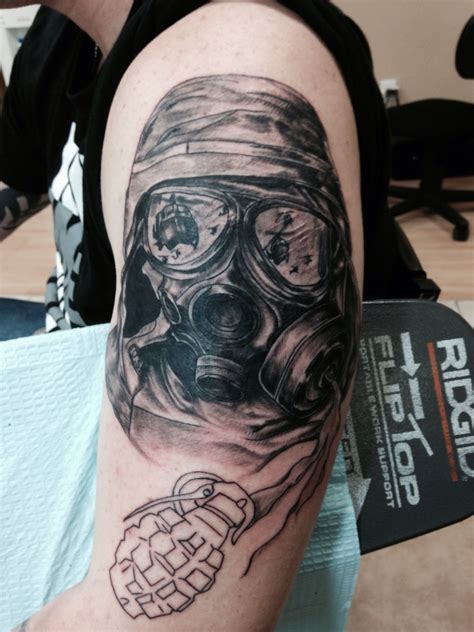 Oliver Kalkofen gas mask tattoo | Tattoos | Pinterest